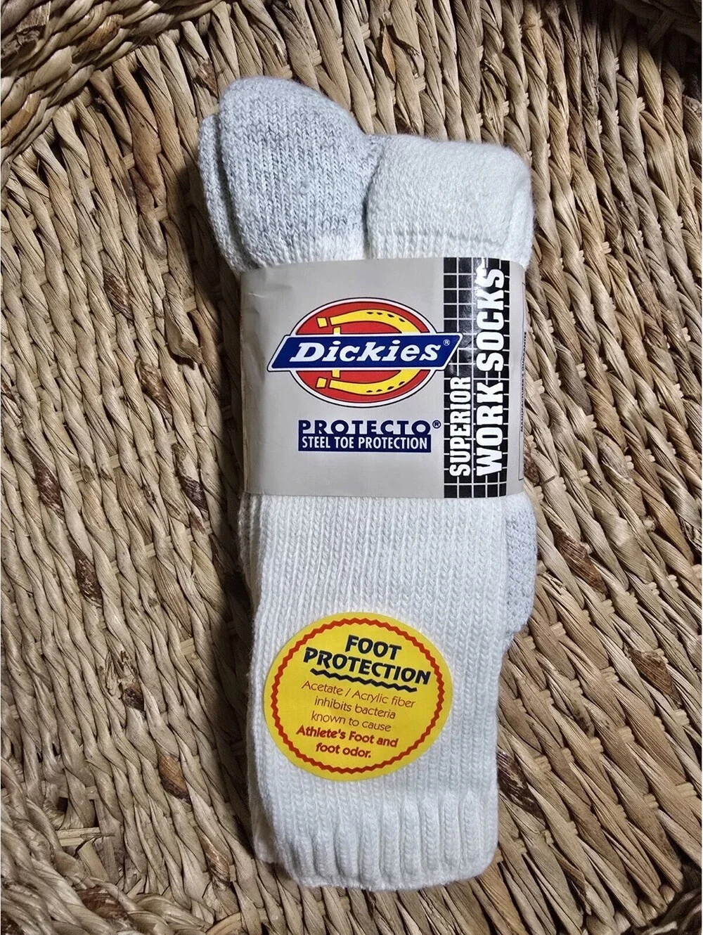 New Nip Dickies Superior Work Socks Protecto Steel Toe Protection